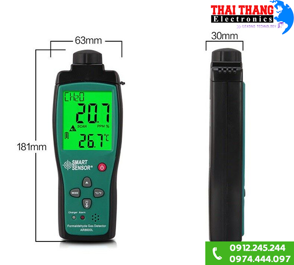 Máy đo nồng độ khí CH2O Formaldehyde AR8600L